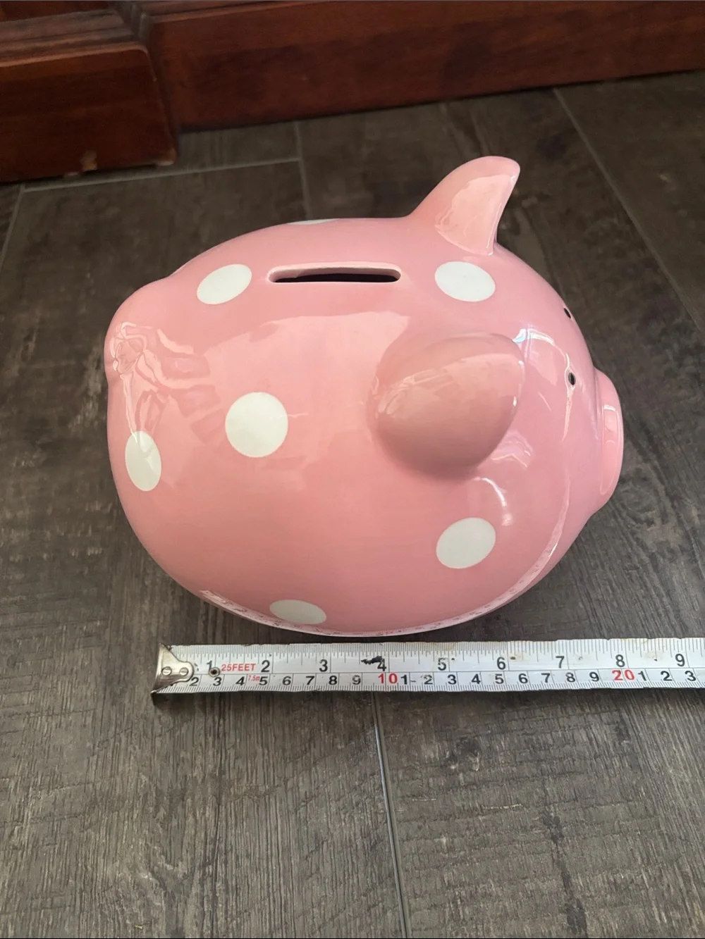 Pink Polka Dot Ceramic Piggy Bank by Kate & Milo
